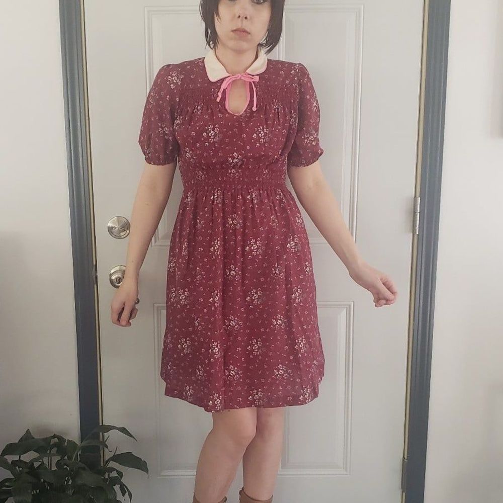 70s Floral Mini Dress